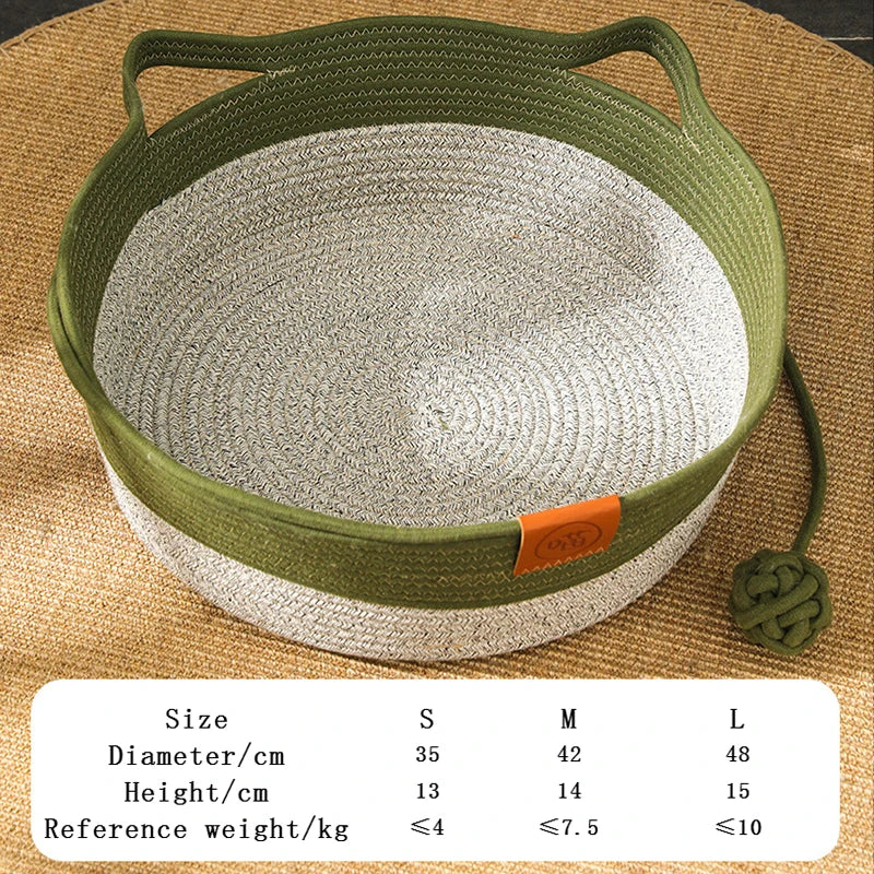 Cat Bed Handmade Rattan Woven Pet Nest