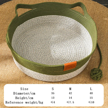 Cat Bed Handmade Rattan Woven Pet Nest