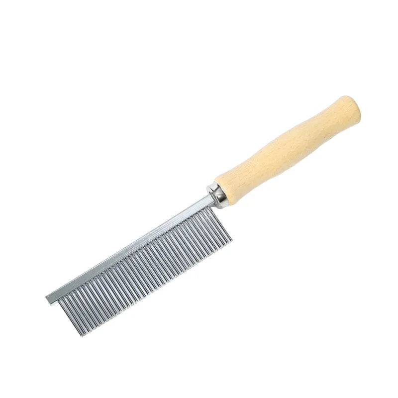 Dog Grooming Equipment Pet Hair Remover Cat Hair Comb Grooming Wooden Handle Cat Comb Smooth Hair Dog Brush Dog Accessories