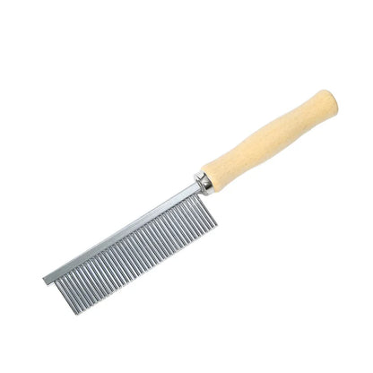 Dog Grooming Equipment Pet Hair Remover Cat Hair Comb Grooming Wooden Handle Cat Comb Smooth Hair Dog Brush Dog Accessories