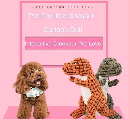 Dogs Pet Plush Dinosaur Toys Interactive Dog Chew Toys Plush Stuffing Pet Supplies Dog Toys for Small Dogs