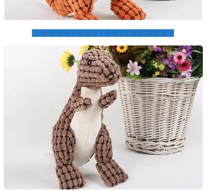 Dogs Pet Plush Dinosaur Toys Interactive Dog Chew Toys Plush Stuffing Pet Supplies Dog Toys for Small Dogs