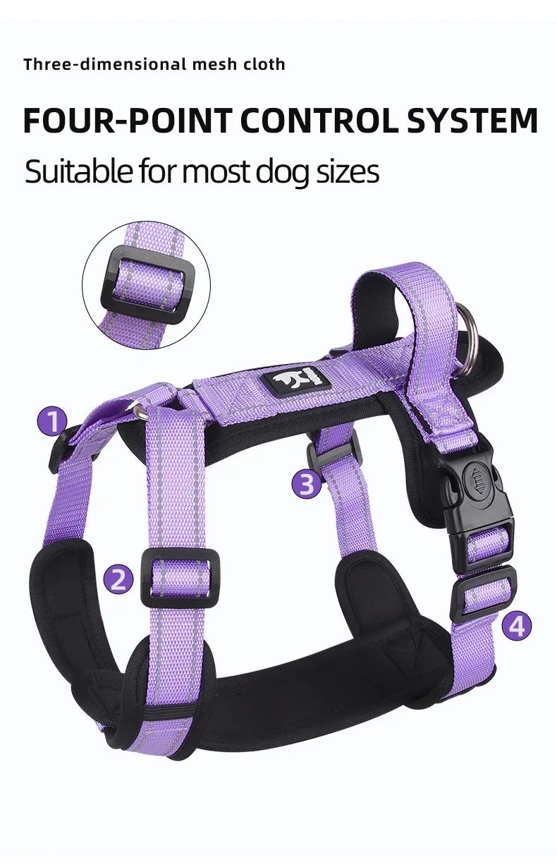 New Pet Dog Harness Reflective With Handle Easy Control Dog Vest Harness Adjustable Puppy Chest Straps for Small Medium Dogs