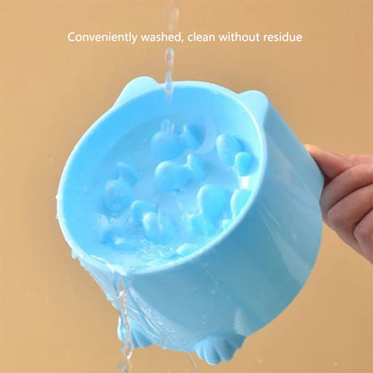 Cat slow food bowl small cat and dog anti-choking bowl neck protection design cat and dog feeding device pet supplies