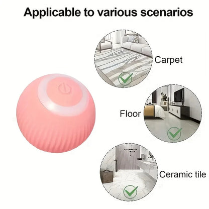 Automatic Moving Dog Toy Ball Smart USB Jumping Rotating Interactive Dog Chew Toy Ball for Puppy Ball Toys