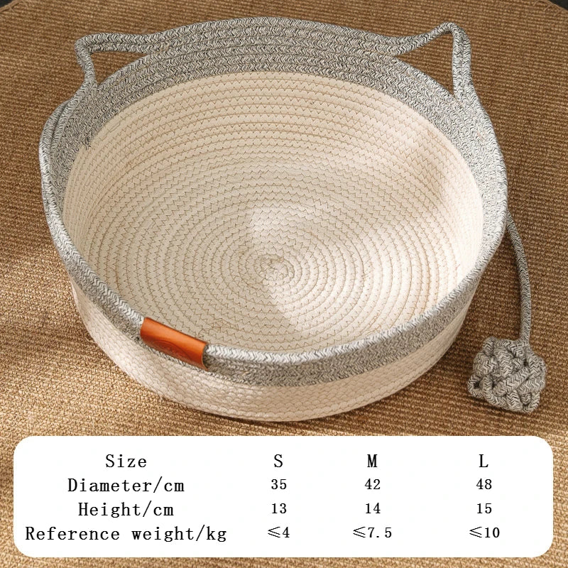 Cat Bed Handmade Rattan Woven Pet Nest