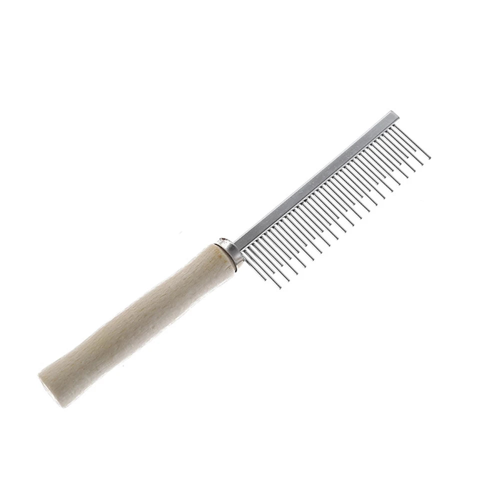 Dog Grooming Equipment Pet Hair Remover Cat Hair Comb Grooming Wooden Handle Cat Comb Smooth Hair Dog Brush Dog Accessories
